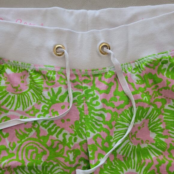 Lilly Pulitzer Women's The Beach Pant Sunnyside Lion Wide-Leg Size XL - Picture 5 of 13